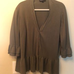 Lane Bryant cardigan with ruffle